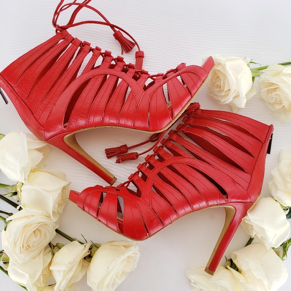 Vince Camuto Caged Lace-up Gladiator Heel
